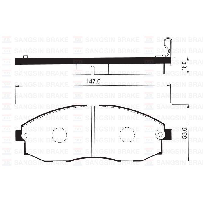 SANGSIN ÖN FREN BALATA HYUNDAI H100 STAREX 2.5L D4BH TC. TCI PANELVAN 96-07 (581014AA00)