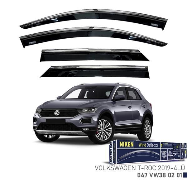 NIKEN KROMLU CAM RÜZGARLIĞI VW T-ROC 2019- 4LÜ