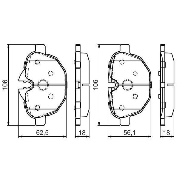VALEO FREN BALATASI ARKA BMW G30 G31 G38 G32 G11 G12 G01 G08 G02 G05 G06 F10 F11 F18 F25 F26 E89 (34218847062)