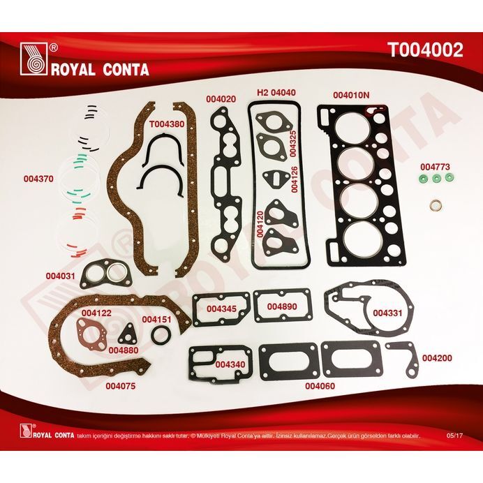 ROYAL MOTOR TAKIM CONTA STD.KEÇESİZ R12 1300 (7701452153)