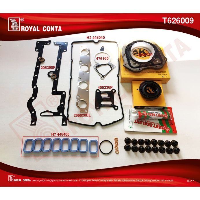 ROYAL MOTOR TAKIM CONTA SKT KEÇE SUBAP LAS SKC SİZ BOXER-JUMPER 2.2 HDİ 100/120 P22DTE EURO4