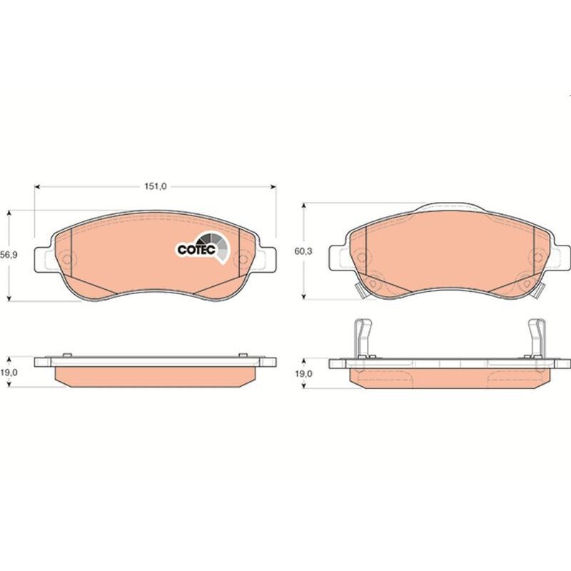 TRW ÖN FREN BALATA HONDA CR-V 1.6L N16A2 RE6 İ-DTEC DIZEL 4X2 13- / 2.0L R20 BENZINLI OTOMATIK VITES RE5 07-15 (45022SWWG00)