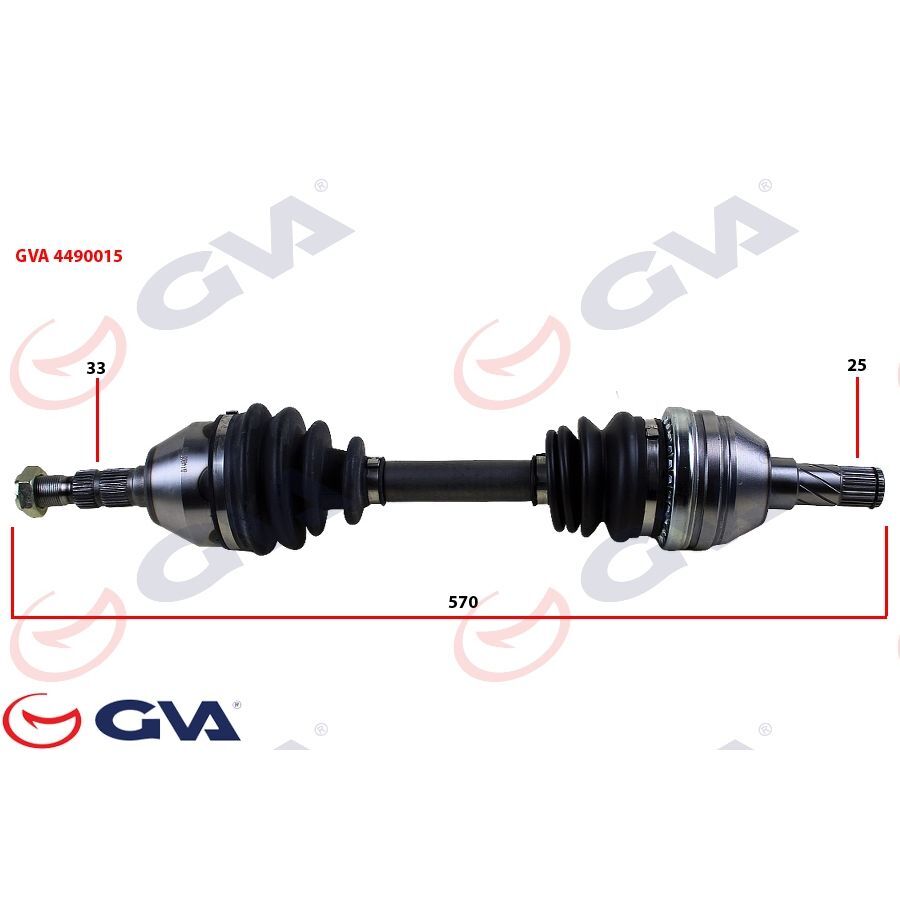 GVA KOMPLE AKS SOL ASTRA H 1.3 CDTI 04 > 570MM (374549)