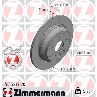 ZIMMERMANN FREN DISKI ARKA FREELANDER 2 L359 06>14 DH000001 (LR039935)