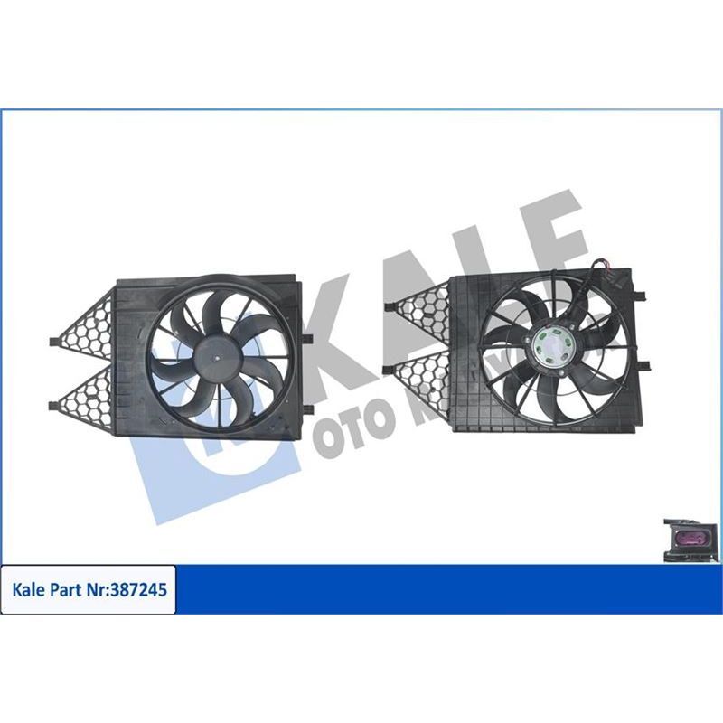 KALE RADYATOR FAN GRUBU SEAT CORDOBA 02 09-IBIZA IV 08 16-TOLEDO IV 12 19-SCODA FABIA I-II 99 08-RAPID 12 19-VOLKS WAGEN POLO 09 1.2 1.4-1.9TDI 1.4-1.6 16V 250-80W 394MM 12V DAVLUMBAZLI FAN MOTORU (6Q0959455AD)