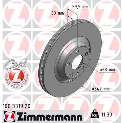 ZIMMERMANN ÖN FREN AYNASI HAVALI A6-A6 AVANT 4F5-A6 ALLROAD 4FH 2.0 TFSI/2.4/2.4 QUATTRO/2.8 FSI/2.8 FSI QU 986479260-DF4695S (4F0615301G)