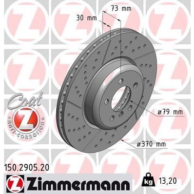 ZIMMERMANN FREN DISKI ON BMW F20 F30 F32 F33 F34 F36 F22 (34106797603)