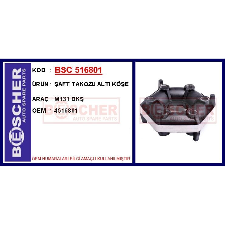 BESCHER ŞAFT TAKOZU ALTI KÖŞE M131 DKŞ (4516801)