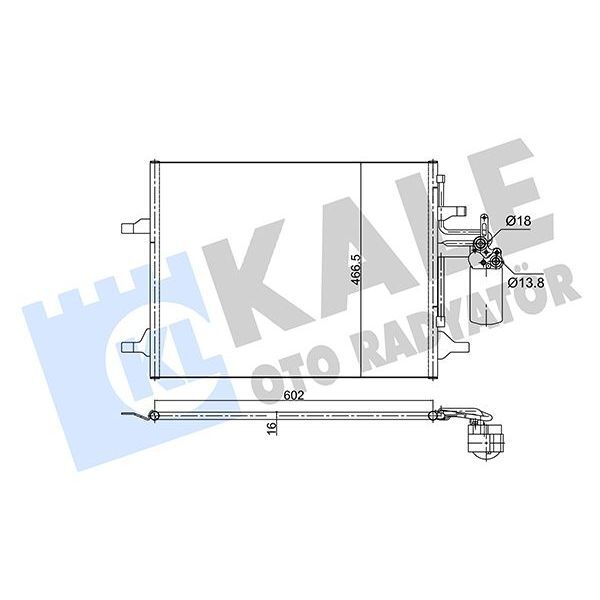 KALE RADYATOR KLİMA RADYATÖRÜ KONDENSER AL/AL VOLVO S60 II-S80 II-V60-V70 III-XC60-XC70 (31305212)