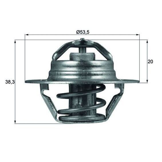 MAHLE TERMOSTAT 82C R11-FLASH DZL-P106-P306-P405-P406-BERLINGO 1.8 97 > (1337.30)