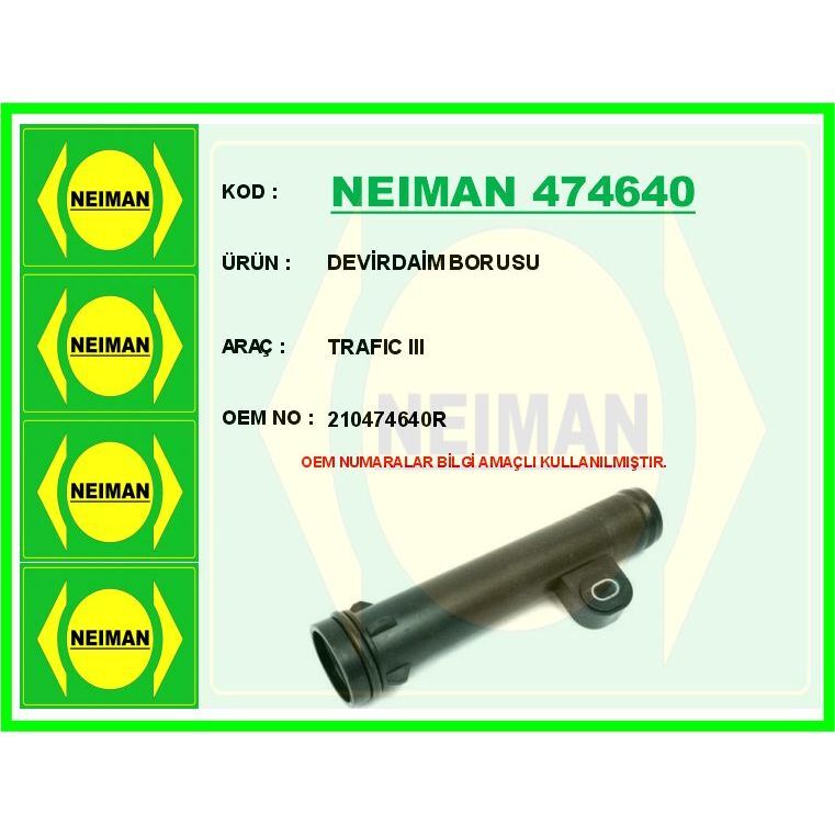 BESCHER DEVİRDAİM BORUSU TRAFIC III (210474640R)