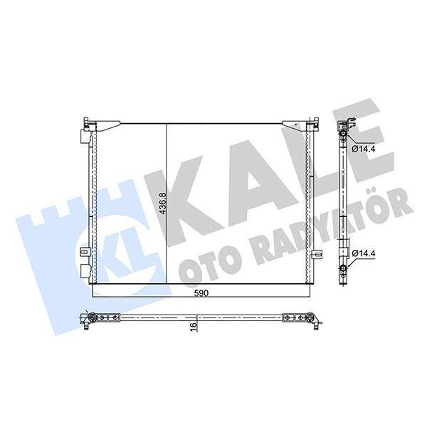 KALE RADYATOR KLİMA RADYATÖRÜ KONDANSATÖRÜ RADYATÖRÜ RENAULT TRAFIC II 01>14 OPEL VİVARO 01>14 1.9DCI (7700312901)