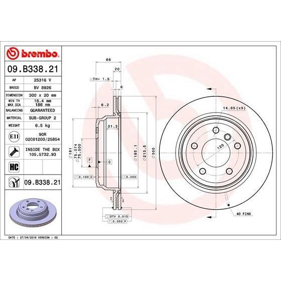 BREMBO FREN DISKI ARKA BMW E87 E90 E84 (34216764653)