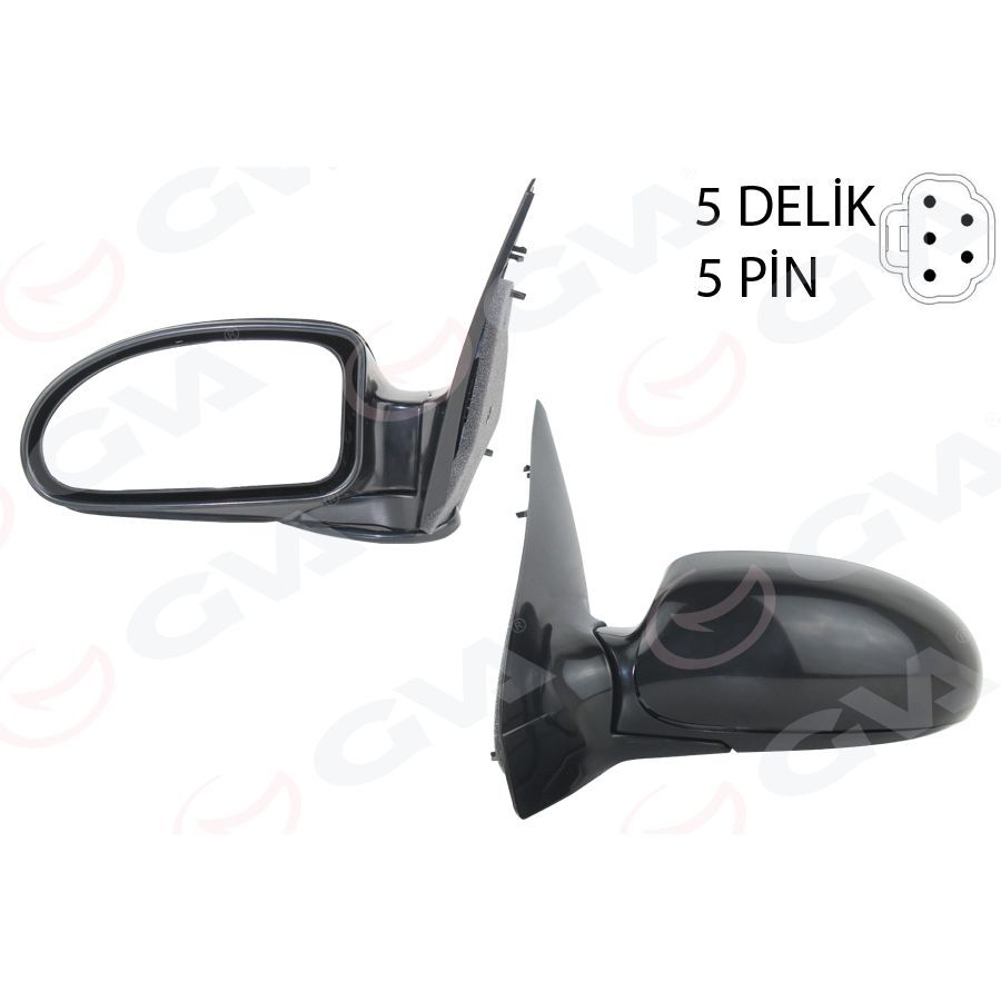 GVA DIŞ DİKİZ AYNASI SOL FORD FOCUS 98 > ELEKTRİKLİ ISITMALI ASTARLI DEĞİŞEN KAPAK 5PİN 5 FİŞ VM-319EHPL (98AB17683HS)