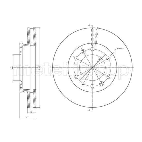 CIFAM ON FREN DISKI FORD RANGER TKE 2.2-3.2 11> MAZDA BT 50 2.2TDCI 12 /> (1763037)