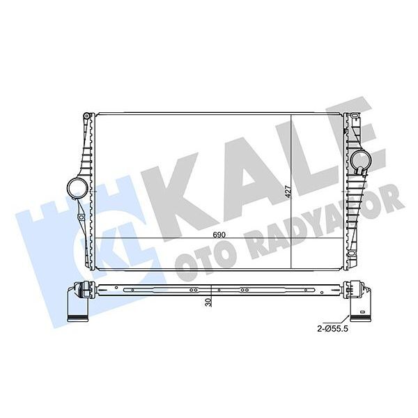 KALE RADYATOR TURBO RADYATÖRÜ VOLVO XC90 I D3 D5 2002-2014 XC90 T6 2002-2006 (30741579)