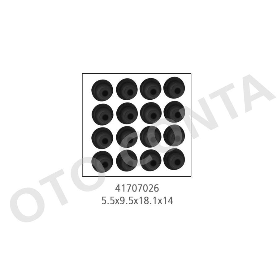 OTOCONTA SUBAP LASTİĞİ 16ADET PARTNER-BERLINGO-FOCUS-FIESTA-P206-P207-P307-C2-C3-C4 1.6HDİ 5.5X9.5X18.1X14 (0956.51)