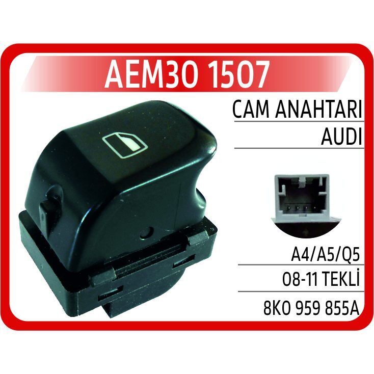AEM CAM ANAHTARI AUDI A4/A5/Q5 08-11 SAĞ (8K0959855A)