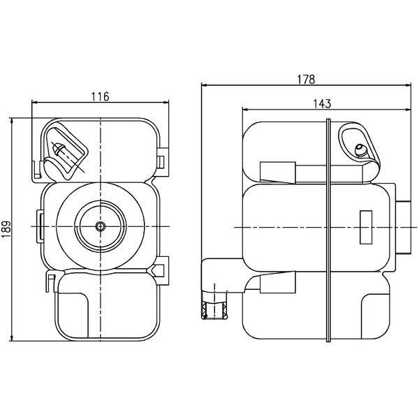 MAHLE GENLEŞME TANKI RADYATORU YEDEK SU DEPOSU VOLVO S60/ V70/ S80/ XC90 (30723929)