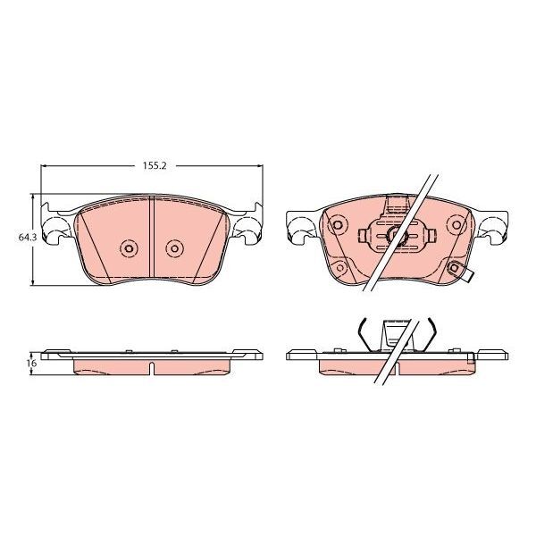 TRW ÖN BALATA FOCUS IV 2018 KUGA 2019 PUMA 2020 (220914)