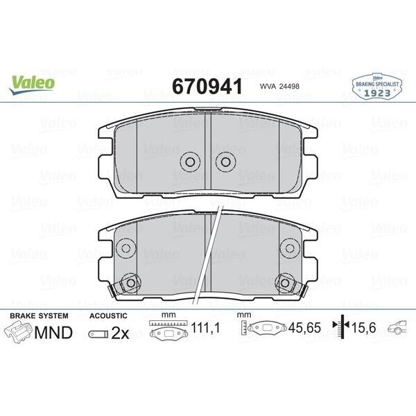 VALEO ARKA BALATA ANTARA 2.4-3.2 V6-2.0 CDTI 5.06 10 CAPTİVA 2.0D 2.2D 2.4 3.0 3.2 06.06 11 (1605123)