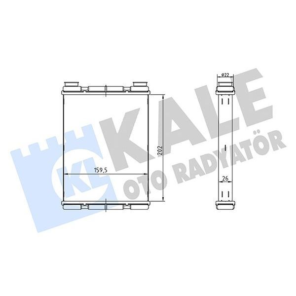 KALE RADYATOR KALORİFER RADYATÖRÜ NISSAN JUKE 1.5L K9K F15 10- 1.6L HR16DE F15 10- 1.2L HRA2DDT DIG-T F15 14- 1 .6L MR16DDT DIG-T F15 10- - ALEMİNYUM (271401KA0A)