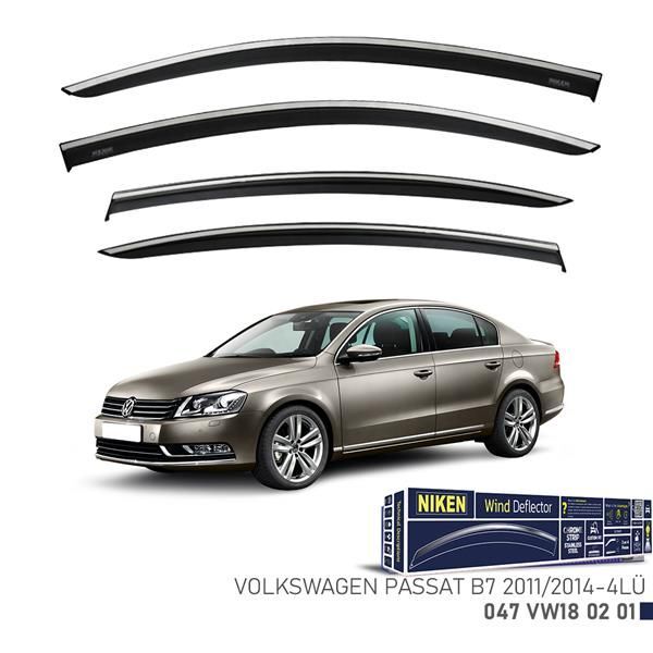 NIKEN KROMLU CAM RÜZGARLIĞI VW PASSAT B7 2011-2014- 4LÜ
