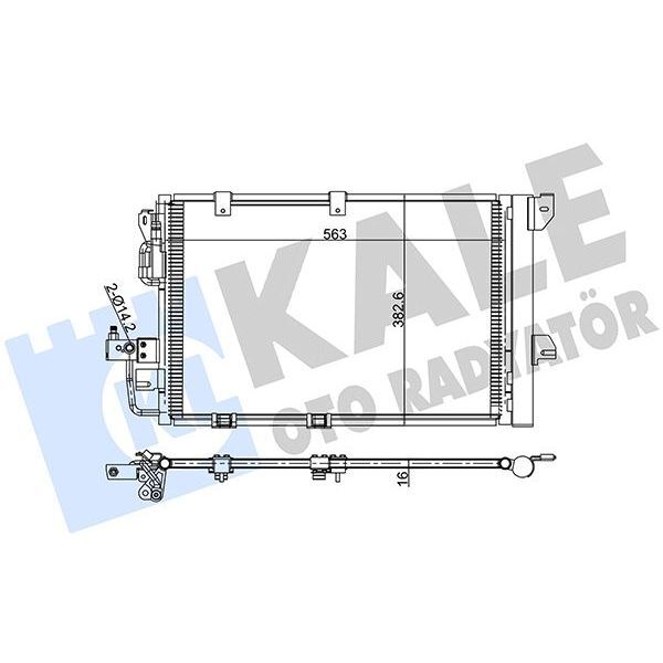 KALE RADYATOR KLİMA RADYATÖRÜ KONDENSERİ ASTRA G-ZAFIRA 1.2 16V-1.4 16V-1.6 16V-1.8-2.0 16V AL/AL 573X383X16 (1850073)