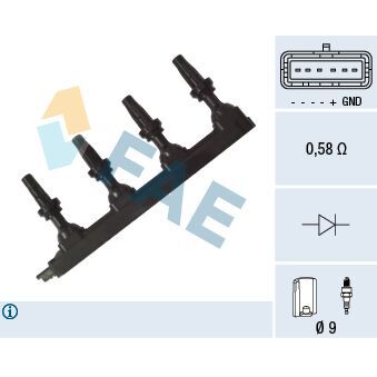 FAE ATEŞLEME BOBİNİ PSA CITROEN ELYSEE PEUGEOT P301 1.6 VTİ 115 13 (9674680380)