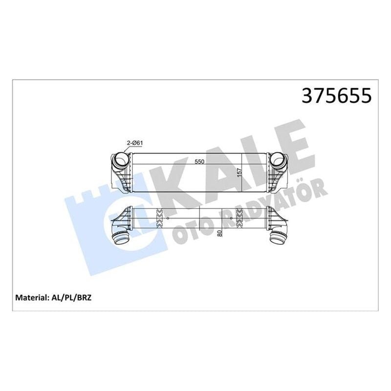 KALE RADYATOR TURBO RADYATORU BMW N54 N55 F10 F11 F01 F07 (17117577115)