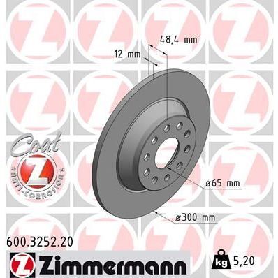ZIMMERMANN FREN DİSKİ ARKA VW GOLF 7 13 20 ARTEON 17 20 PASSAT B8 15 20 TIGUAN 16 24 SKODA KODIAQ 16 SUPERB III 15 24 SEAT TARRACO 18 24 AUDI Q3 19 A3 14 20 (3Q0615601)