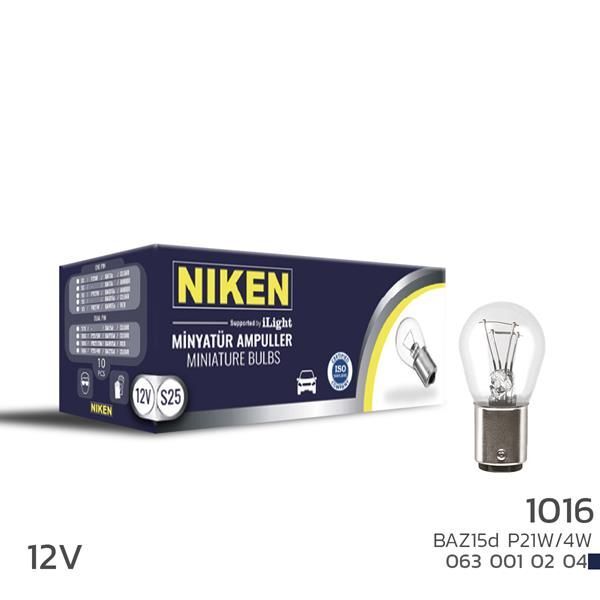 NIKEN NIKEN 1016 AMPUL ŞAŞI YAKIN TIR.BAZ15D P21W/4W 10LU