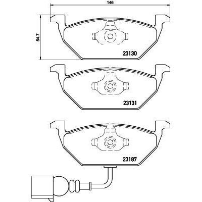 BREMBO ÖN FREN BALATASI. GOLF-BORA-POLO-PASSAT-A3-LEON. FİŞLİ. (1J0698151G)
