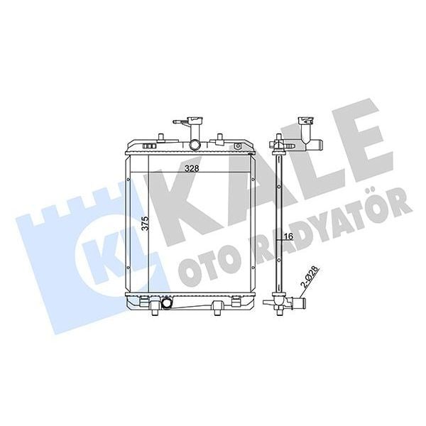 KALE RADYATOR RADYATÖR P107-C1-AYGO K4R 1.0 MEKANİK 375X328X16 AL-PL-BRZ (1330.P4)