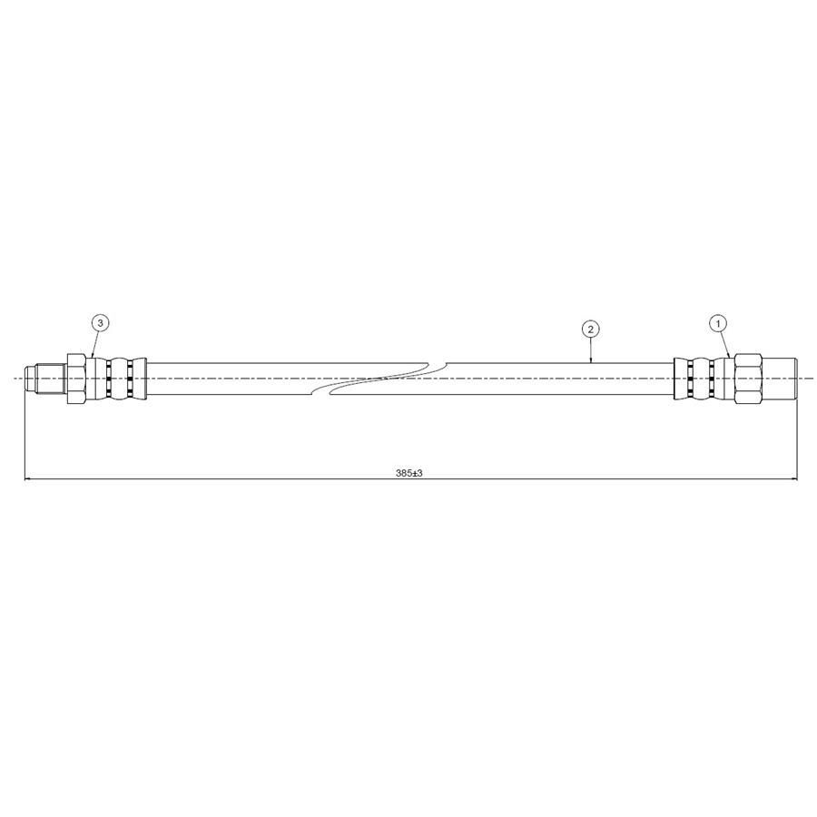 CAVO FREN HORTUMU ON MERCEDES W123 S123 C123 W461 W463 (A1234280235)