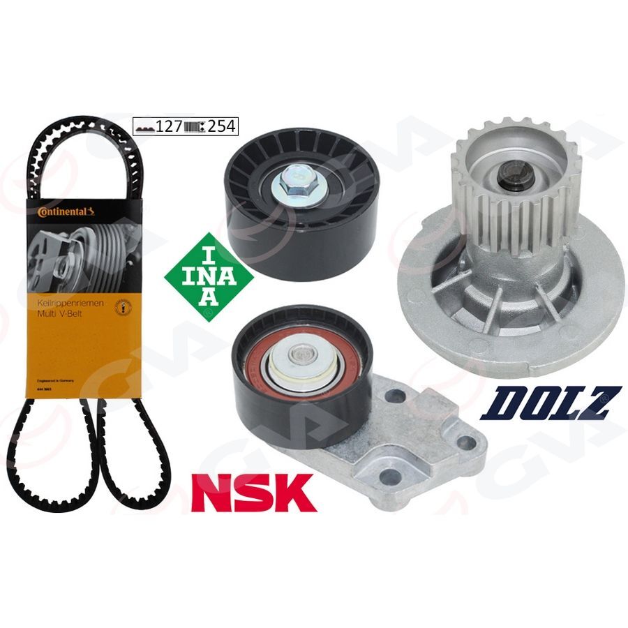 GVA DEVİRDAİMLİ EKSANTRİK GERGİ KİTİ 127X254 CHEVROLET-DAEWOO AVEO-CRUZE-KALOS-LACETTI-NUBIRA 1.4-1.4-1.6 05- (96103222)