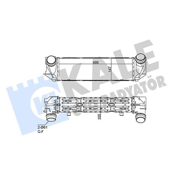 KALE RADYATOR TURBOSARJ RADYATORU BMW N20 F07 F10 F11 F18 (17117618768)