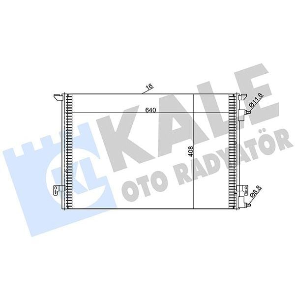 KALE RADYATOR KLİMA RADYATÖRÜ KONDENSERİ VECTRA C-SIGNUM 04 09 1.9 CDTI Z19DTL-DT-DTH AL/AL 640X408X16 FIAT CROMA (13114943)