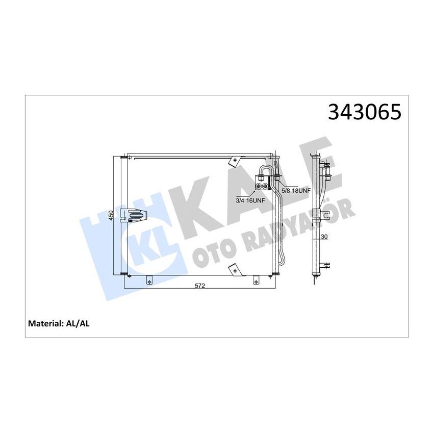 KALE RADYATOR KLIMA RADYATORU BMW E32 E34 (64536965952)