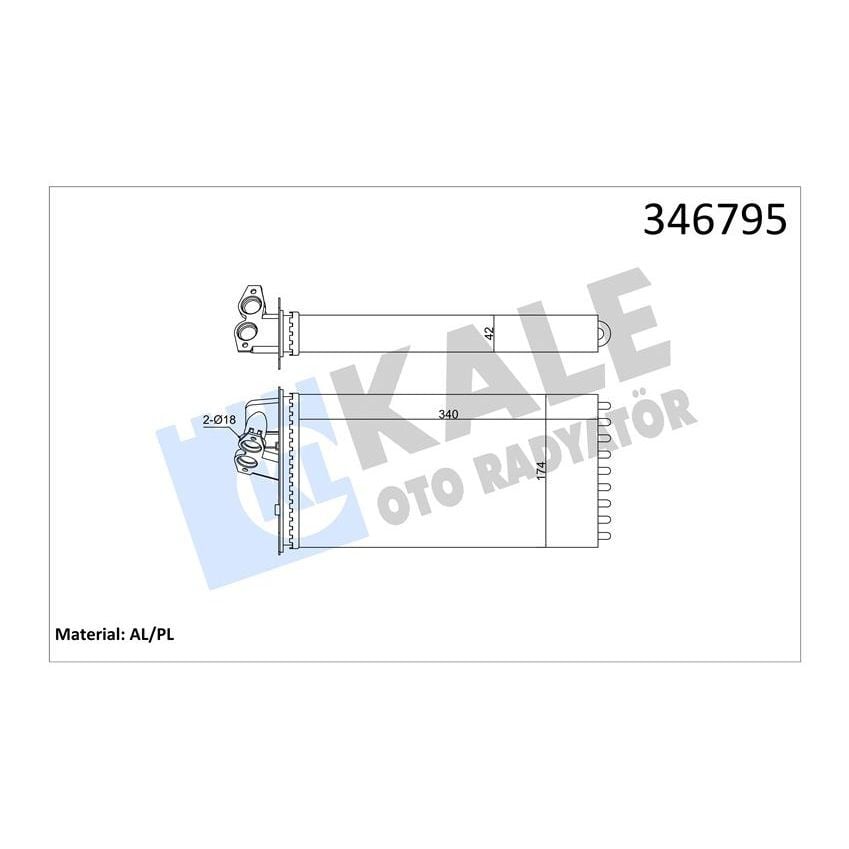 KALE RADYATOR KALORIFER RADYATORU MERCEDES VITO W638 96 03 (A0038350001)