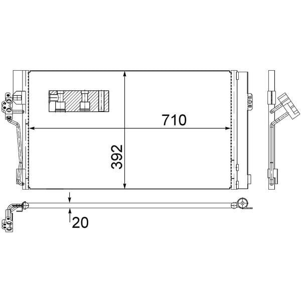 MAHLE KLIMA RADYATORU MERCEDES VITO W639 03 (A6398350800)