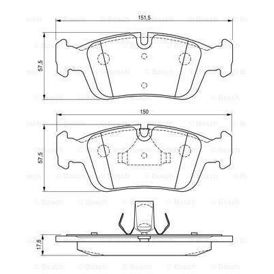 BOSCH FREN BALATASI ON BMW E46 E36 91 05 (34116761244)