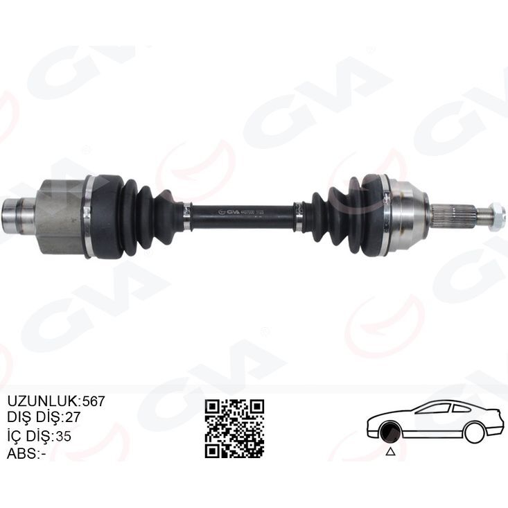 GVA ON AKS KOMPLE SAG MONDEO I -II 1.6- 1.8- 2.0 93>00 (1132653)