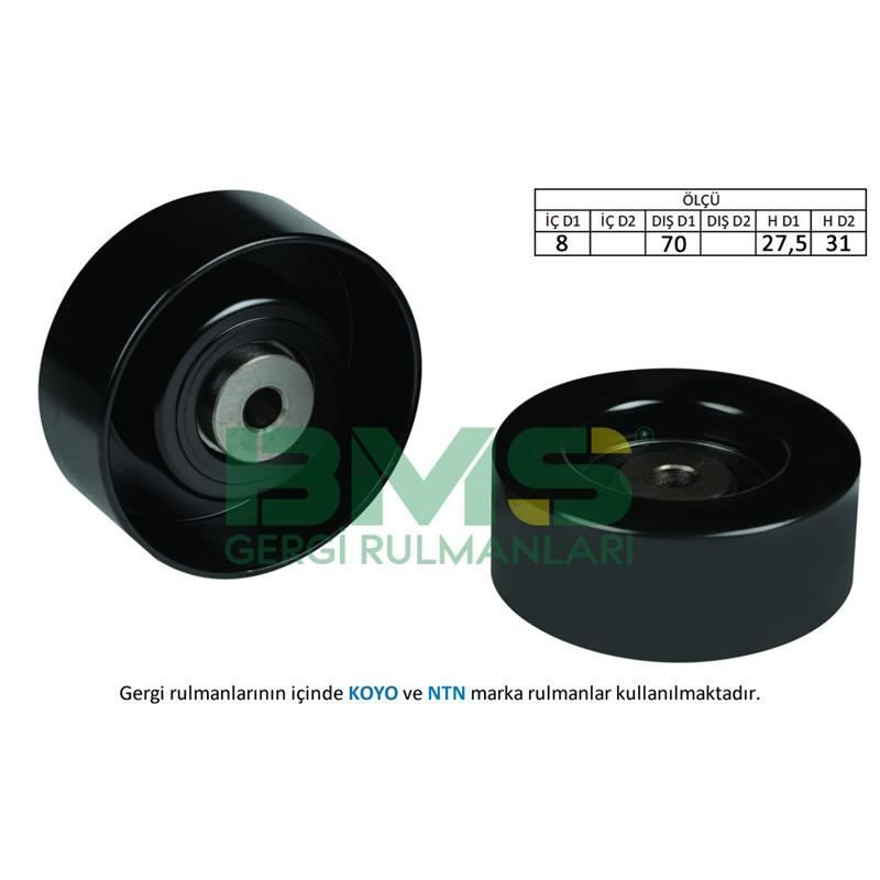 BMS ALTERNATÖR GERGİ RULMANI CADDY 1.9D 96-00 - POLO 1.7 SDI-1.9D-1.9 SDI 94-01 (028145278M)