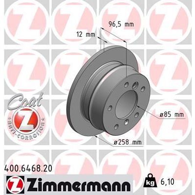ZIMMERMANN FREN DISKI ARKA MERCEDES W463 B901 B904 . VW LT 28-35-46 (2D0501601)