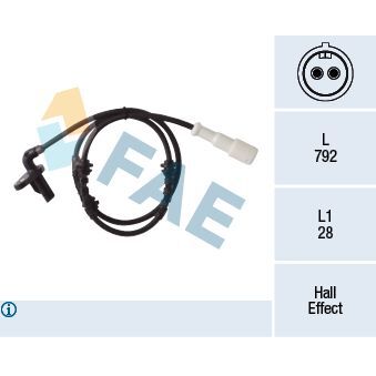 FAE ABS SENSÖRÜ ARKA SOL RENAULT CLİO THALİA 98 (479006554R)