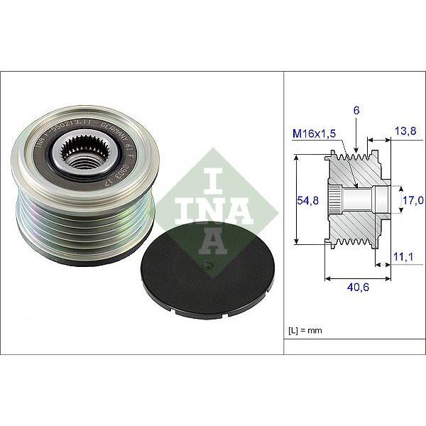 INA ALTERNATÖR KASNAĞI RULMANLI CLIO III-KNG-MGN II-MODUS-SCENIC-TWNG-NOTE-MICRA-QASHQAI 1.5 DCİ (231001043R)