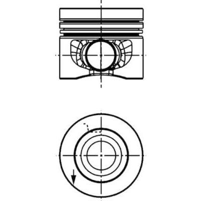 KOLBENSCHMIDT PISTON 81,00 MM STD CADDY GOLFVI PASSAT CRAFTER A4 A5 A6 2. 0 TDI 10> (03L107065AB)