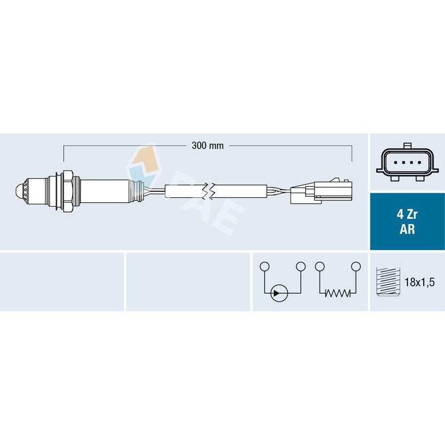 FAE OKSIJEN SENSORU NISSAN NAVARA 2.3 2015- RENAULT MASTER 2.3 2015- (226A42790R)