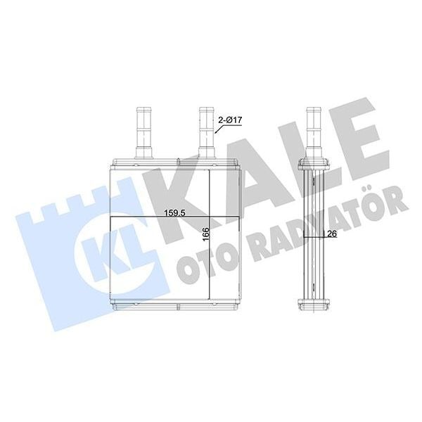 KALE RADYATOR KALORİFER RADYATÖRÜ HYUNDAI GETZ 1.5L D4FA 06-09 - ALEMİNYUM (972211C000)